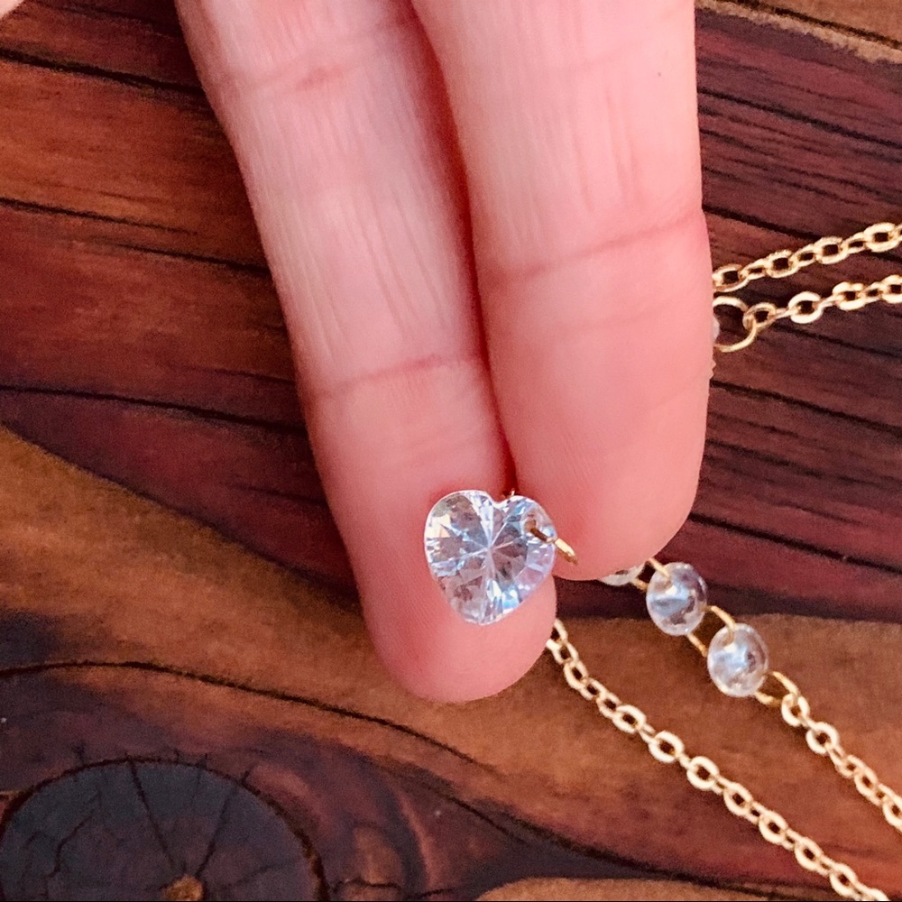 Crystal Heart ♡ Layered Bracelet GIFT - Picture 4 of 7